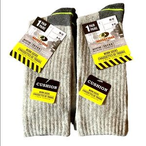 Men’s NWT MOSSY OAK Gray Cushion Work Socks Bundle of 2 Pairs Sz 10-13